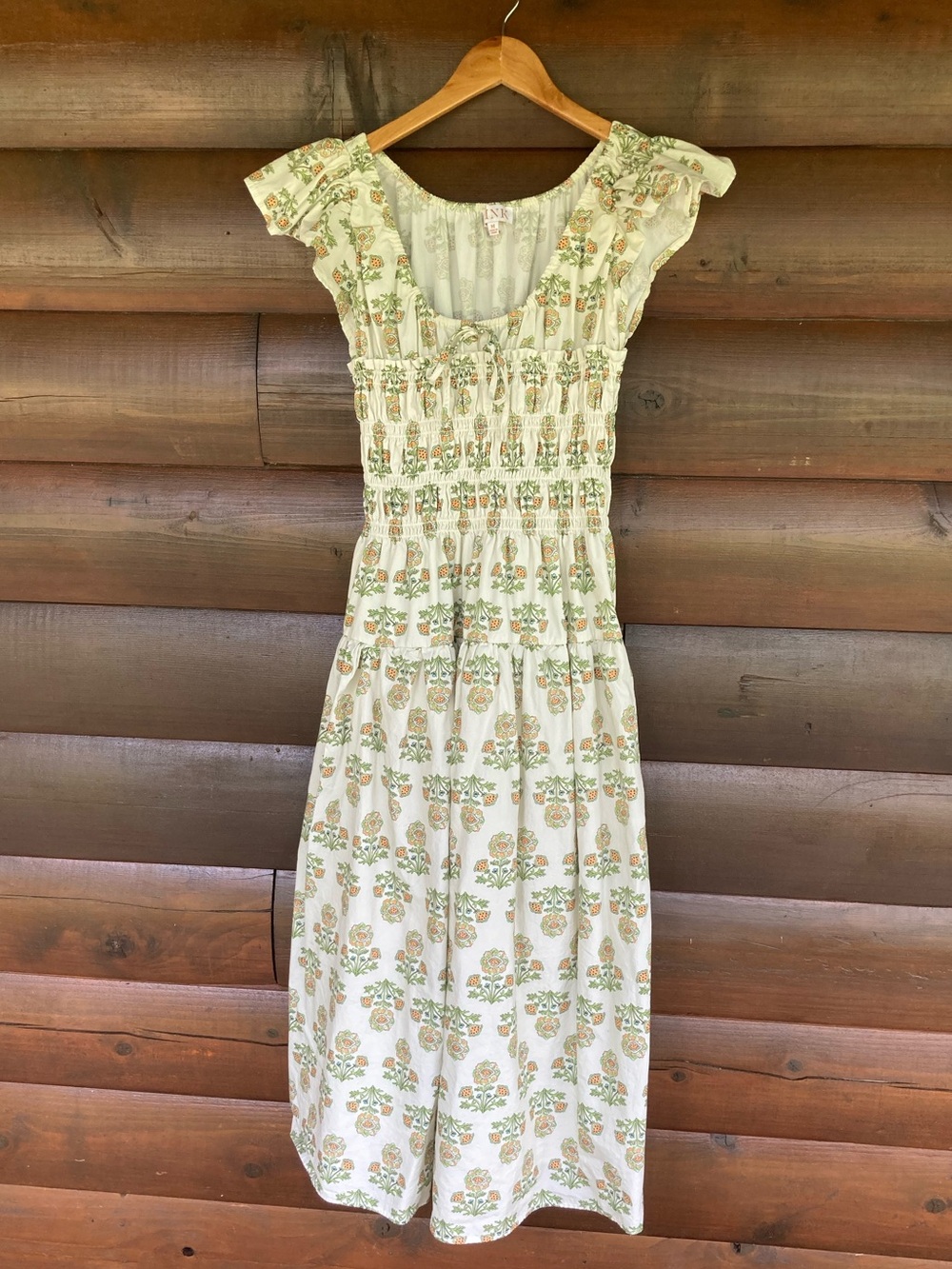 Cotton Smocked Floral Dress - Picture 4 of 11